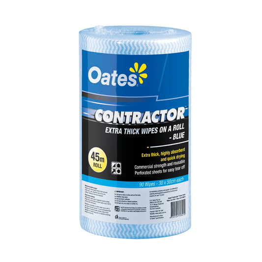 Contractor Extra Thick Wipes on a Roll, Blue